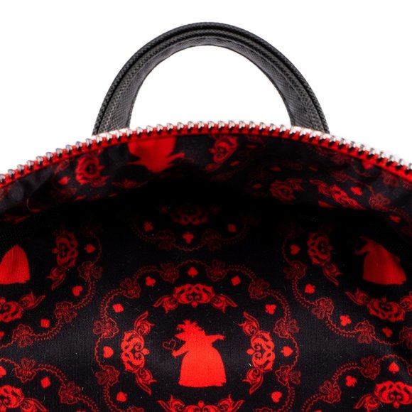 Loungefly Disney Queen of Hearts Villain Scene Mini Backpack & Zip Around Wallet - Picture 6 of 16